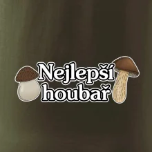 Nejlepší houbař - nápis s houbama