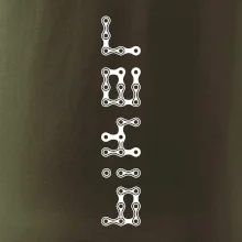 Biker nápis na výšku řetěz