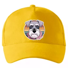 Knírač - fenka a květiny