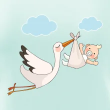 Čáp čekáme miminko - neutrální