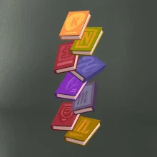 Knihomol letící knihy