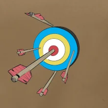 Šípy v barevném terči