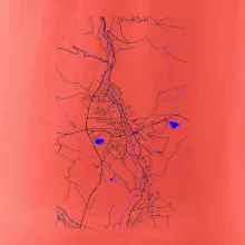 Vrchlabí - Mapa s vodními toky