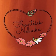 Srdce velké - Tričko se jmény dětí