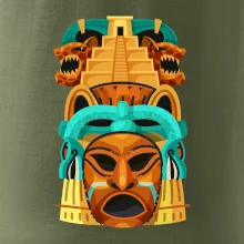Mayové maska s pyramidou Mayové maska s pyramidou