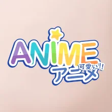 Anime nápis duhový