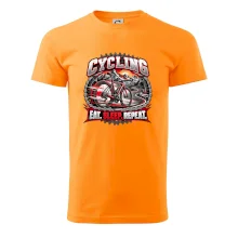 Cyklistické kolo mezi horami eat sleep repeat