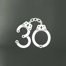 Narozeninové tričko pro policajta - pouta 30