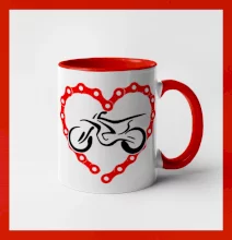 Moto srdce řetěz - enduro