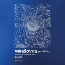 Milešovka - vrstevnice v obdélníku