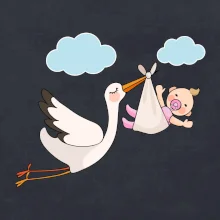 Čáp čekáme miminko - holka