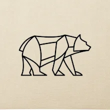 Geometrie lední medvěd chodící