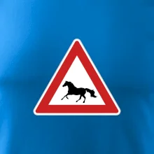 Dopravní značka - Pozor kůň běžící