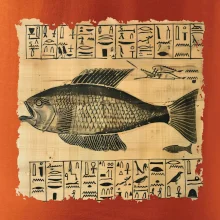 Egyptské hieroglyfy ryba