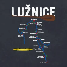Mapa řeky Lužnice