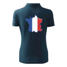 Francouzská vlajka mapa obrys