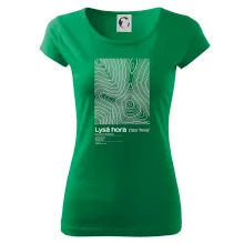 Lysá hora - vrstevnice v obdélníku