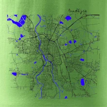 Budějce  - Mapa s vodními toky