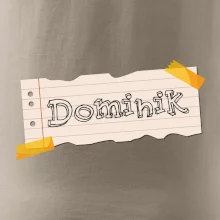 Papírek se jmenovkou - vlastní jméno