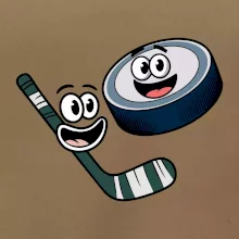 Parové triko - Puk a hokejka