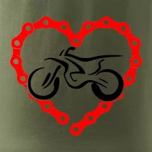 Moto srdce řetěz - enduro
