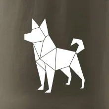 Origami pes z boku