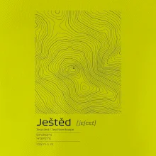 Ještěd - vrstevnice v obdélníku