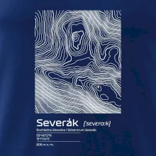 Severák - vrstevnice v obdélníku