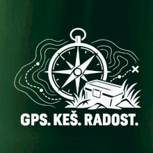 Kompas s krabičkou GPS keš radost