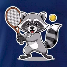 Mýval hraje tenis kreslený