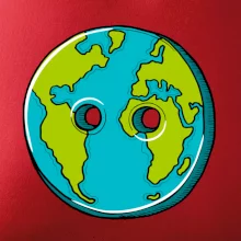 Planeta země knoflík (Pecka design)