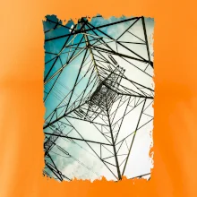 Barevné nebe - stožáry vysokého napětí