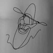 Kajak  ze shora jedním tahem