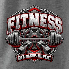 Fitness činka a závaží eat sleep repeat