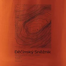 Děčínský Sněžník - vrstevnice v obdélníku