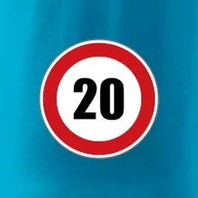 Dopravní značka - omezení rychlosti 20
