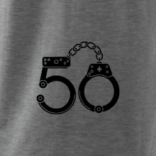 Narozeninové tričko pro policajta - pouta 50