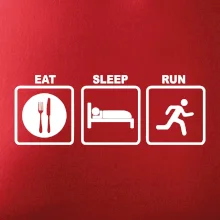 Eat sleep run čtverce