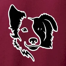 Border kólie obrys hlavy