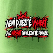 Není důležité vyhrát - pouliční graffiti s červenými tahy