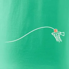 Minimalistická trajektorie míče do koše