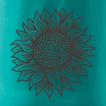 Slunečnice kreslená černobílá