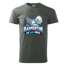 Badmintonová raketa s košíčkem eat sleep repeat