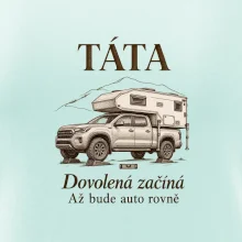 Táta dovolená začíná až bude auto rovně obytný pick-up