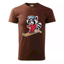 Mýval na lyžích - kreslený