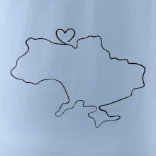 Mapa Ukrajiny - srdce Mapa Ukrajiny - srdce