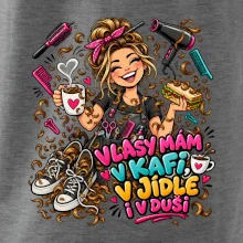 Vlasy mám v kafi v jídle i v duši