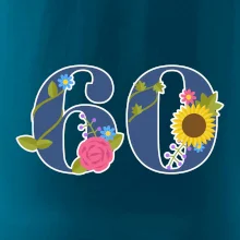 Květinové číslo kreslené - 60