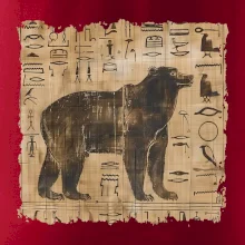 Egyptské hieroglyfy medvěd