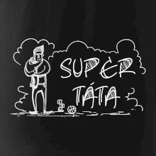 Kreslený nápis super táta